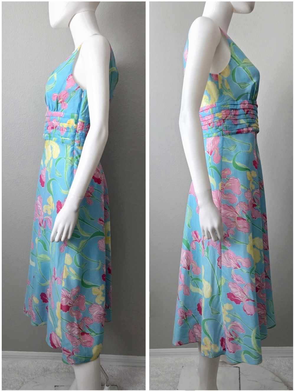 Lilly Pulitzer Silk / Cotton Sleeveless Bold Floral A-Line Dress, Lined, Size 6 - Picture 3 of 16